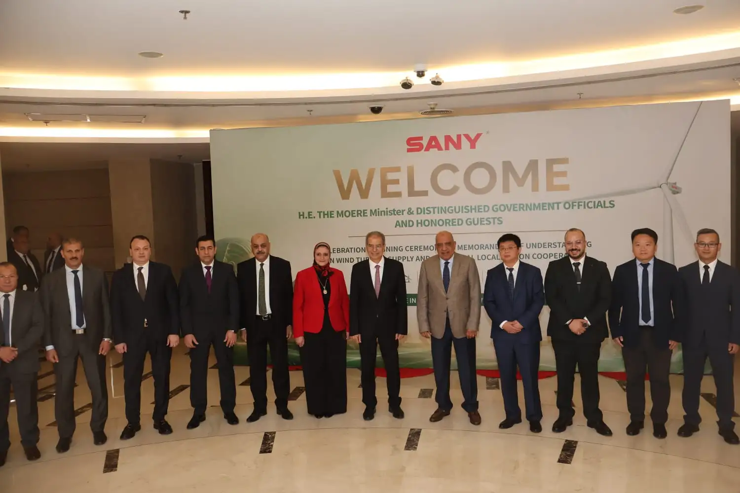 ''وزير الكهرباء'' يشارك مجموعة صاني ''SANY'' الصينية الاحتفال ببدء العمل وإنشاء أول مصنع لتوربينات الرياح وإقامة مشروع طاقة رياح قدرة 2000 ميجاوات بالجنيه المصري
