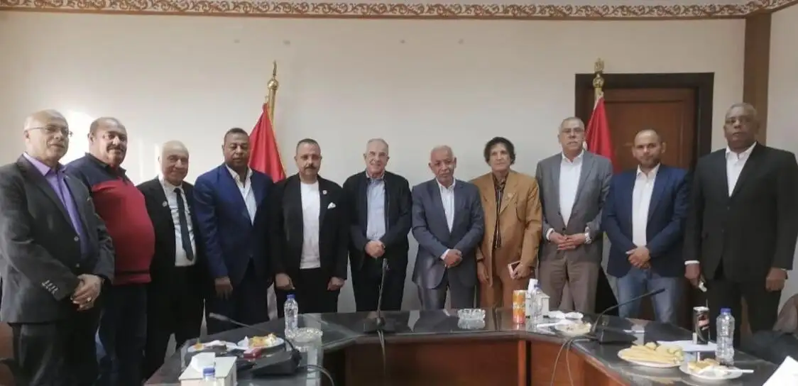 على هامش مؤتمر العمل العربي ملتقي 'عربي لاتحادات عمال شمال إفريقيا' لبحث أوجه التعاون المشترك